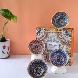Porcelain Serving Bowl Brocade Print-image-20