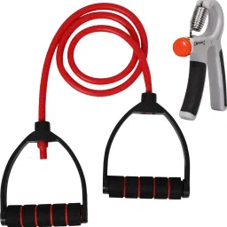 Combo Rope Rubber Bands for Fitness Resistance Tube with gripper For workout Fitness Accessory Kit Kit-image-64