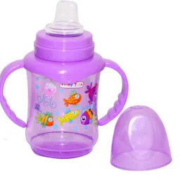 Baby Feeding Silicone Spout Sipper Water Milk Liquids With Handles Feeder Bottle - 250 ml-picture-12