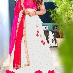 Embroidered Semi Stitched Lehenga Choli-image-73