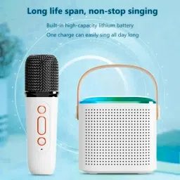 GUGGU 10W Bluetooth Speaker Wireless Karaoke Mic Speaker with RGB Light speakersVB169 10 W Bluetooth Party Speaker image 3