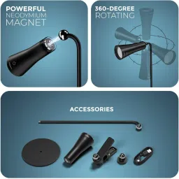 xech Multifunctional Table Lamp with Clamp & Stick Attachment & Rechargeable Battery Table Lamp image 4