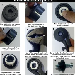 pious Manual Rear View Mirror For Bajaj Universal For Bike image 5