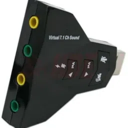 AlexVyan Original 3D 12 MBPS 7.1 Airplane Channel USB External Sound Card Audio Adapter With Mic - Compatible With Windows XP/ME/Vista/2000/Windows 7/Windows 8/ Windows 10/Server 2003/Linux/Mac-OS- Plug and Play Compatibility - Supports Virtual 3D Sound - Turn your Front USB Port of Desktop into Audio Input and Mic Airplane1 -2 Sound Card image 2