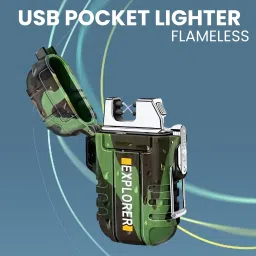 Explorer USB (Cigaratte Lighter)Windproof Flameless ARC Rechargeable LighterR168 Explorer USB (Cigaratte Lighter)Windproof Flameless ARC Rechargeable LighterR168 Pocket Lighter-image-15