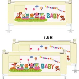 Pack of 3 Bed Rail Guard, Portable Safety Guardrail for King/Queen Size Bed - 88cm Tall_(1.5m,2*(1.8m)-image-4