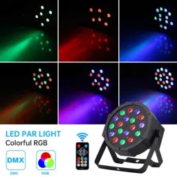 wbd 18 LED RGB DJ PAR Light Stage Wash Lighting Sound Activated with DMX Controller Single Disco Ball image 4