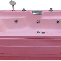 Elegant 6 Ft Bathtub with Jacuzzi, Bubble Bath & Filler System - Pink Free-standing Bathtub-image-91