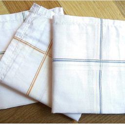 Atipriya 100% pure cotton white gents handkerchief, set of 6 ["White"] Handkerchief-15