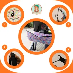 dearchamp Car Nap Hangers Hammock for 0 to 3 year Baby Portable with Adjustable Belt Portable Jhula image 3