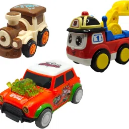 Unbreakable Four-Wheel Drive Friction Powered Diecast Toy Set-C142-84