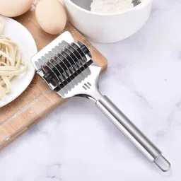 Noodle Cutter Stainless Steel Pasta Spaghetti Maker Noodle Lattice Roller Chopper-image-60