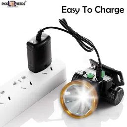 daily needs shop LED Head Torch Light Laser with Blinker (SOS Mode) Emergency Waterproof 6 hrs Torch Emergency Light image 3