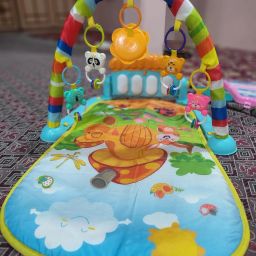Newborn Play Mat with Hanging Animal Toys-19