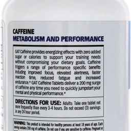 gat sport Caffeine - 100 Tablets (Metabolism and Performance) image 3