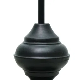 homesake Black Metal Table Lamp with Fabric Shade, B22 holder, Urn, Jute Cone Table Lamp image 4