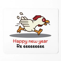 Rushaan Chicken's New Year Graphic Printed Sublimated Mousepad Non Slip Base Mousepad-image-22