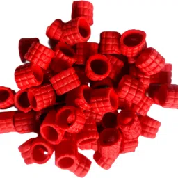 Red 3 Cut Rubber 20 pcs Pigeon Foot Ring Bird Shoulder Guard-17