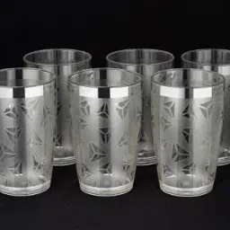 (Pack of 6) Unbreakable Water,Juice,Beer Drinking Glass Set ( White Set of 6 ) Glass Set Water/Juice Glass-14