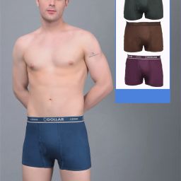 Pack of 4 Dollar Lehar Combed Cotton Solid Men Trunk-image-70