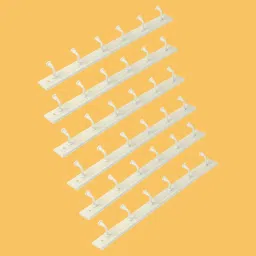 PCKI6 Door/Wall Hook Hanger Set of 6 (Color-Ivory) Hook Rail 6-15