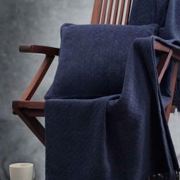 Blue 100% Cotton Solid 16x16 inches Cushion Cover by Maspar-picture-29