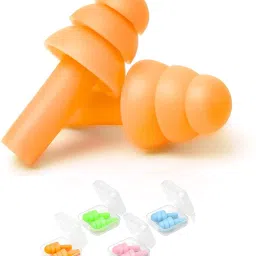 4 Pairs Ear Plugs Soft Silica Gel Noise Reduction-Random Color Ear Plug-image-13