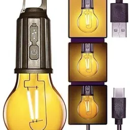 Rechargeable Camping Hanging Bulb with 3 Modes Tent Lamp Decorative Tent Lamp 3 hrs Bulb Emergency Light-42