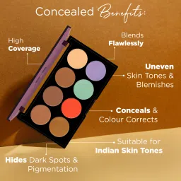 hilary rhoda Concealing & Contouring | 8 Shades Palette Colour Corrects with High Coverage Concealer image 4