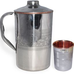 Pure Copper With 1 Drinkware Accessories Handmade Copper Tumblers Jug Glass Set-image-33