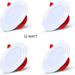 12 Watt Cool White Round LED Ceiling / Conceal / Down Light 4 Pcs Recessed Ceiling Lamp-image-63