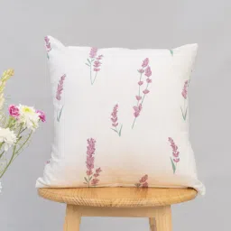 the yellow dwelling Purple Cotton Floral 20x20 inches Cushion Cover-picture-34