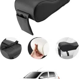 Universal Black Arm Pain Releif Armrest/Handrest With Phone Holder For Car-53 Car Armrest Cover-image-61