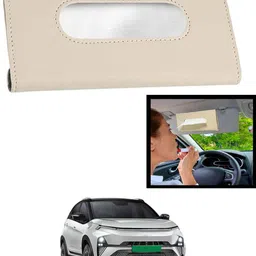 maties Universal Leatherite Rectangle Beige Tissue Box For Car/office/Home-194 Vehicle Tissue Dispenser-picture-34