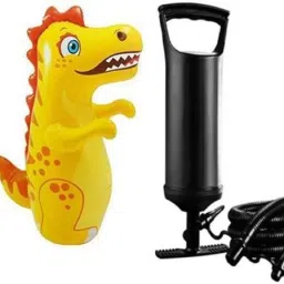 TIGER FIGURE HIT ME PUNCHING BAG FOR KIDS + PUMP Inflatable Bouncer (Multicolor) Inflatable HitMe Toys-11