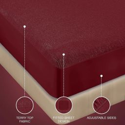 Fitted Single Size Breathable, Waterproof Mattress Cover-image-33