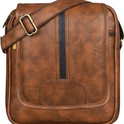 Tan Men & Women Sling Bag Tan Casual Faux Leather Cross Body Sling Bag For Men SDSL01-picture-21