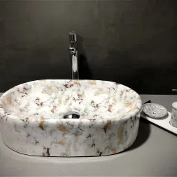 Table Top Premium Designer Ceramic Wash Basin(M01) (20*12*5)(M01) Table Top Basin-image-48