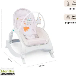 r for rabbit Baby Rocker with Music and Vibration, Adjustable backrest Rocker image 4