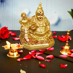 Maa Lakshmi With Kuber God Statue - Kuber ji Maharaj Idol Spiritual Diwali Puja Vastu Showpiece Figurine - Religious Pooja Gift Item & Murti for Mandir / Temple / Home / Office Decorative Showpiece - 10 cm-image-32