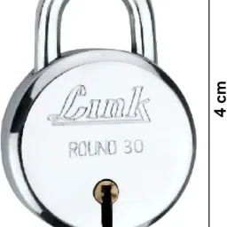 ROUND 30mm 4 Levers ! Link LocK ! Hardened Shackle ! 3 Keys & 3 Pcs. Packing Lock-image-11