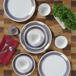 cdi White Ethnic Motifs Melamine 18 Pcs Dinner Sets-picture-22