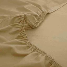 maspar Yellow Solid 200 TC Cotton Single Bed Fitted Sheet with 1 Pillow Cover 24 Collection-picture-27
