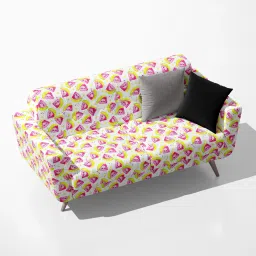 AZ5008076SOF_FB_RF_R-SP_D56^80_VL Hand Drawn Watercolor Pink Watermelons Pattern Velvet Sofa Fabric Sofa Fabric-13