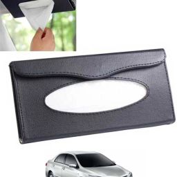 Black Leatherite Rectangle Shape Fancy Design Tissue Dispencer For Car-23 Vehicle Tissue Dispenser-picture-18