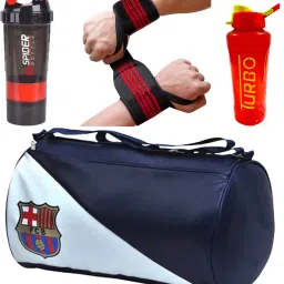 Gym Combo for Men and Women Gym Bag |Shaker Bottle |Sipper Bottle lWrist Band Fitness Accessory Kit Kit-image-50