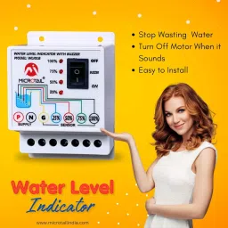 MICROTAIL Water Level Indicator with Alarm on Tank Full with 5 Sensors, Single Phase 230V Wired Sensor Security System image 3