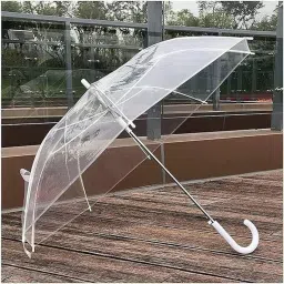 Transparent Dome Umbrella | Clear Bubble Canopy | Windproof & Stylish Umbrella-image-12