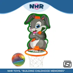 Rabbit Small Basket Ball Kit Set with Ring & Ball, Playing Indoor Outdoor Game,-18