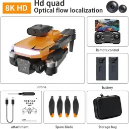 papaspace Brushless Drone Five Sided Obstacle Avoidance with 4K HD Dual Camera WIFI Drone Drone image 2